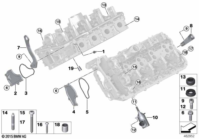 Головка блока цилиндров-доп.элементы