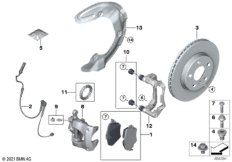 Датчик износа торм.накладки пер.колеса