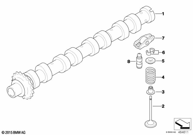 Распредвал управления выпускн.клапанами