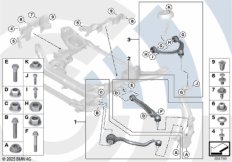 Ремкомплект тяги и попер.рычага подв.