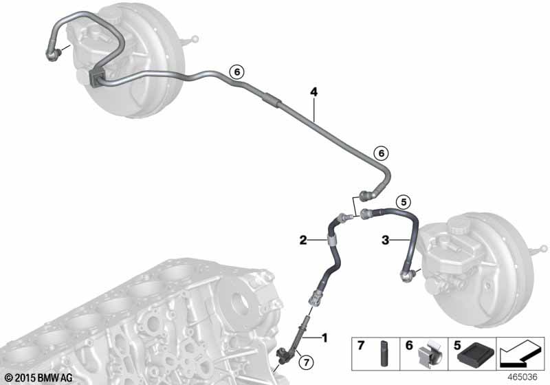 Вакуумный трубопр.усилителя тормозов