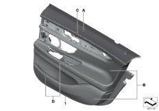 Обшивка двери Individual кожа Зд