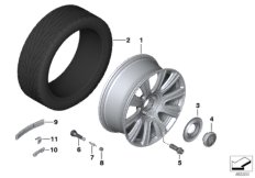 Колесо с легкоспл.диском BMW Styling 653