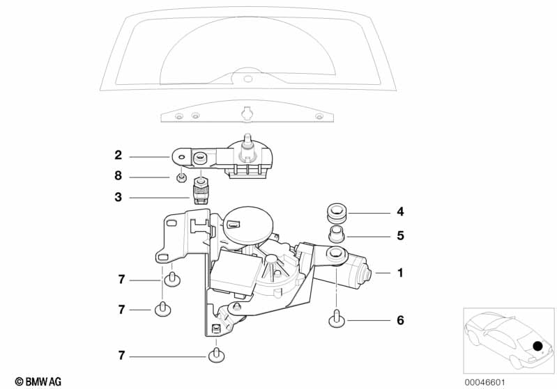 Детали очистителя заднего стекла