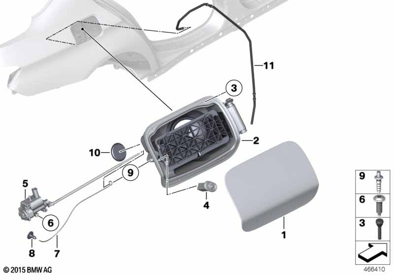 F10/F10N Защитный кожух заливной горловины