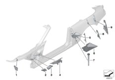 Детали из шумопогл.матер.в полост.боков.