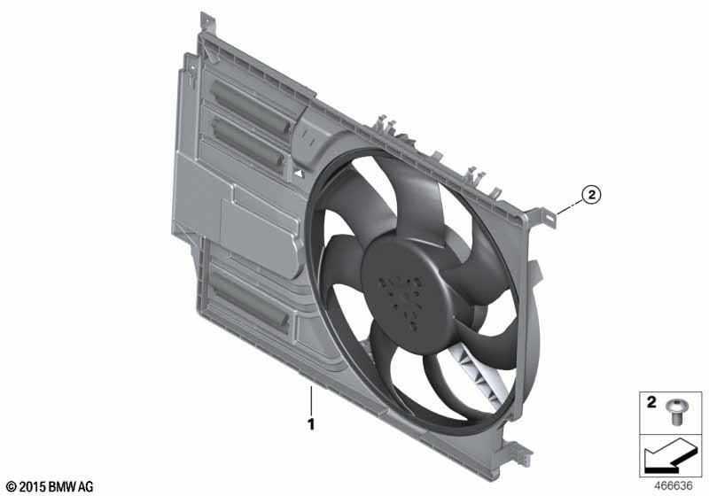 Кожух вентилятора с вентилятором