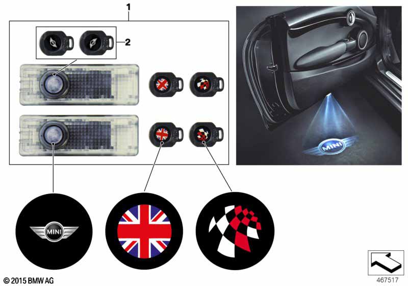 Дверной светодиодный проектор