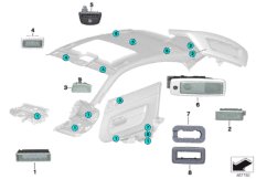 Светильники освещения салона