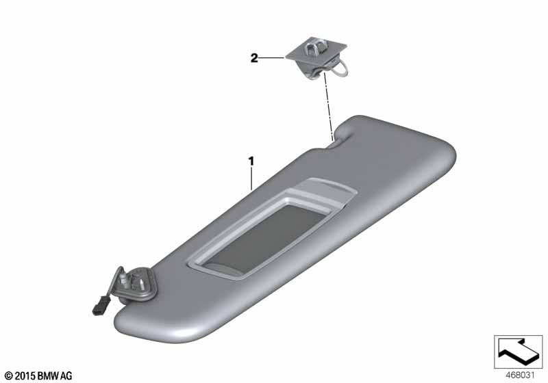 Инд.солнцезащитный козырек Alcantara