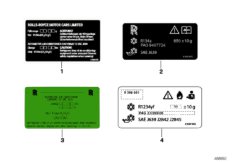 Шильдик с данными хладагента