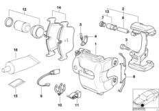 Датчик износа торм.накладки пер.колеса
