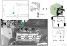 Реле противотуманной фары K47