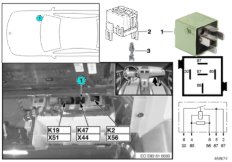Реле противотуманной фары K47