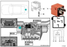 Реле привода жесткой крыши 1 K18363a