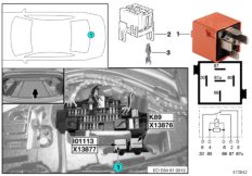 Реле подъема заднего стекла I01113