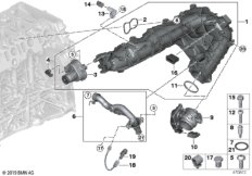 Система впуска AGR с упр.заслонками