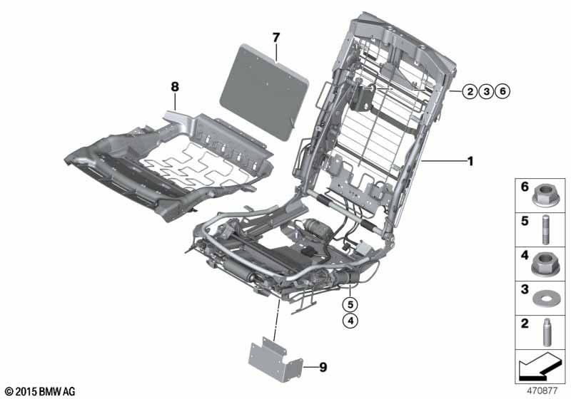 Каркас подушки заднего сиденья