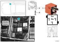 Реле нагнетателя доб.воздуха K6304