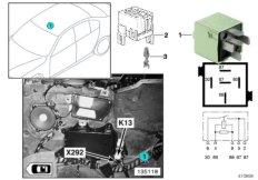 Реле сист.обогрева заднего стекла K13