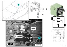 Реле обогр.задн.стекла жестк.крыши K99