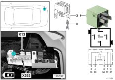 Реле сист.обогрева заднего стекла K13