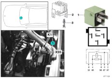 Реле блокировки стартера K1