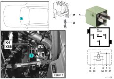 Реле вентилятора отопителя K4