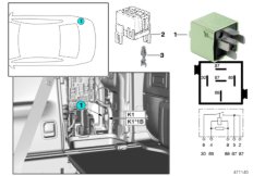 Реле компрессора пневм.подвески K1