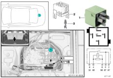 Реле компрессора пневм.подвески K1