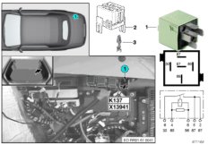 Реле обогрева боковых стекол K137