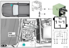 Реле компрессора кондиционера K60
