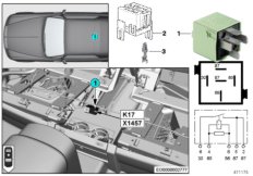 Реле обогрева заднего сиденья K17