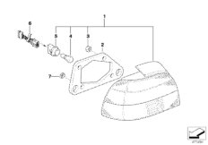 Детали блока задн.фонарей Facelift 2000