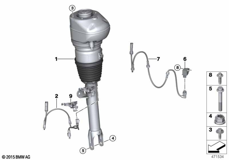 G11/G12 передний левый амортизатор ЗП