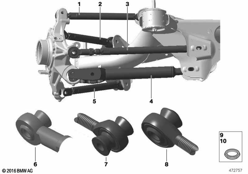 Балка заднего моста/подвеска колеса
