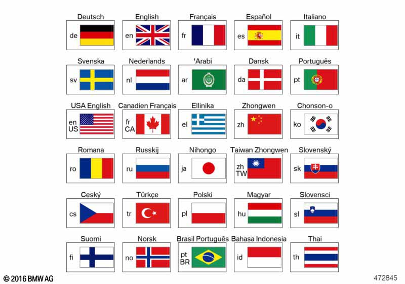Вкладыш с текстами лицензий BMW