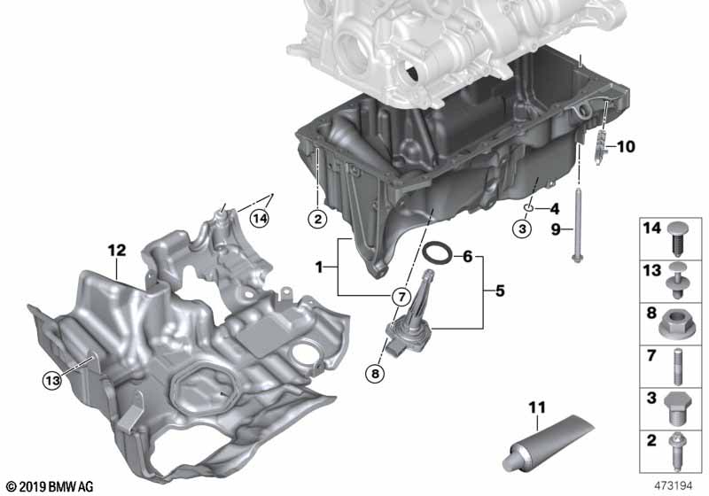 Масляный картер/маслоизмерит.приспособл.