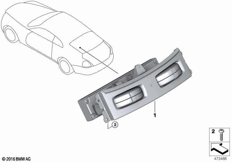 Панель управления задн.авт.сист.кондиц.