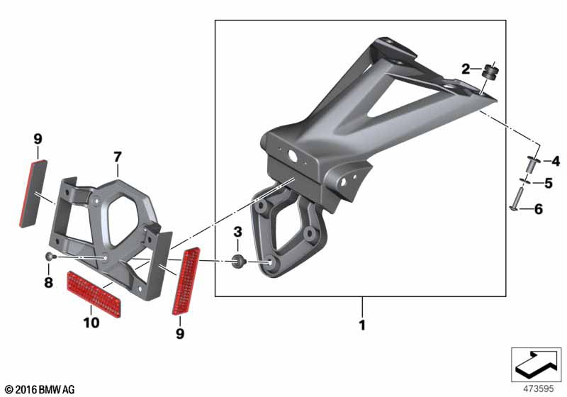 Кронштейн для номерного знака
