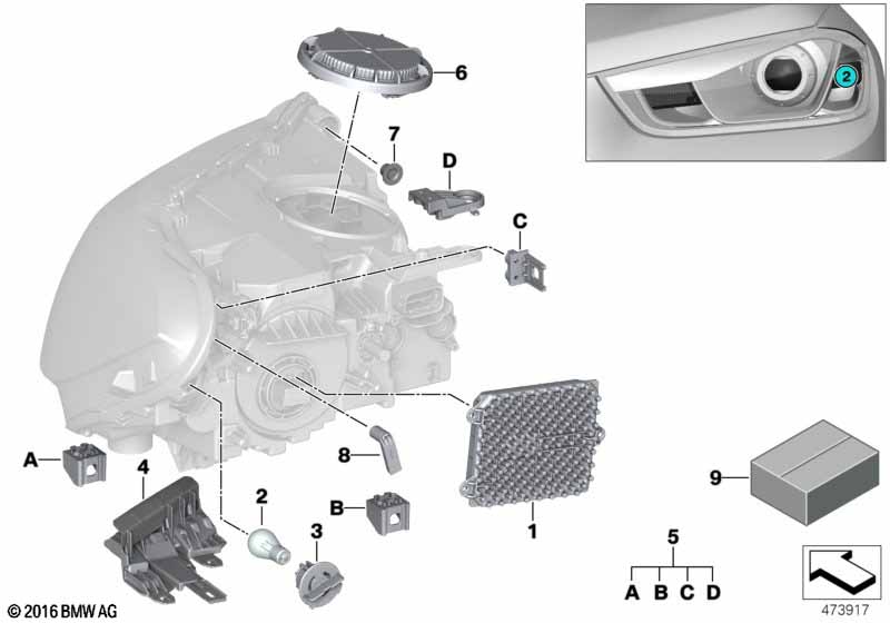 Детали светодиодной фары