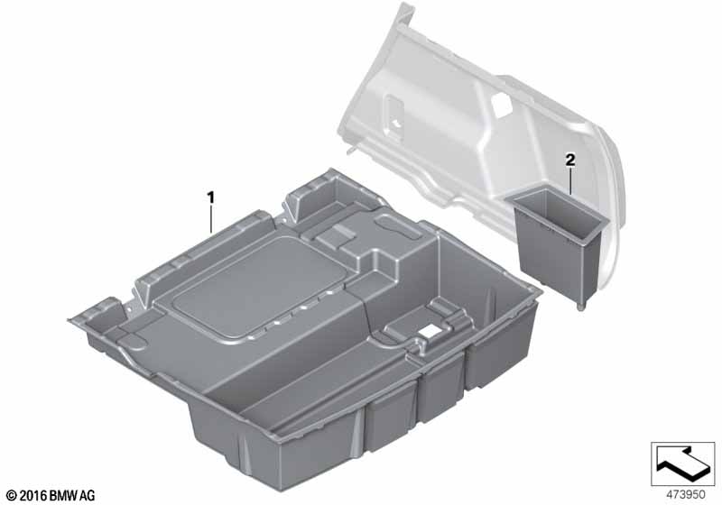 Вещевой отсек в полу багажного отделения