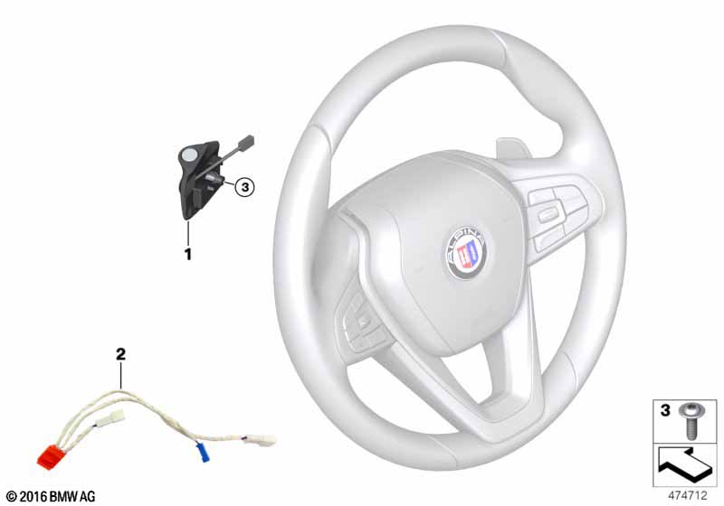 Электронный блок в рулевом колесе