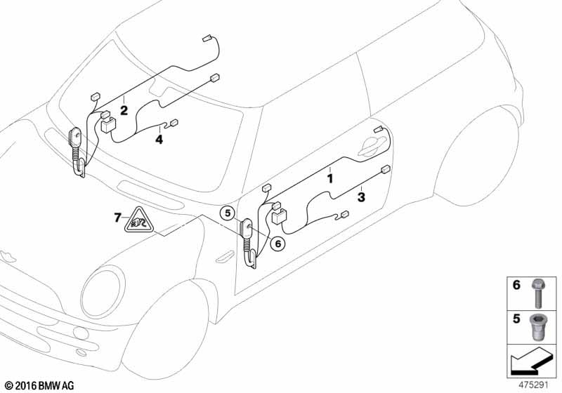 Жгут проводов двери