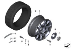 Колесо с легкосплавн.диском Styling 676