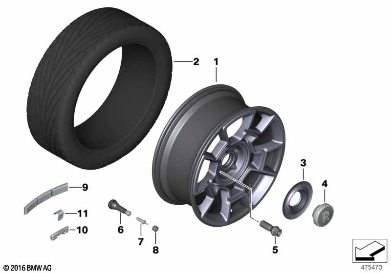 Колесо с легкосплавн.диском Styling 676