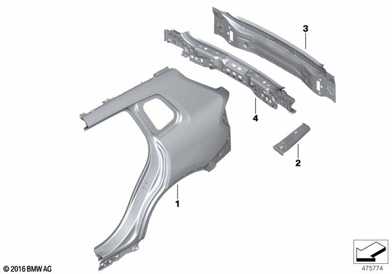 Крыло/облицовка задней части