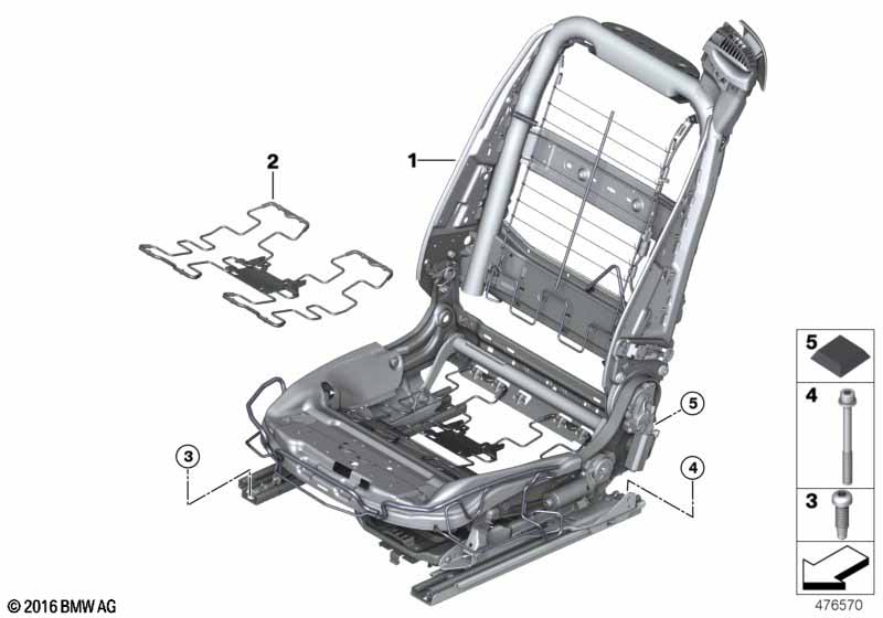 Сиденье Пд каркас спинки