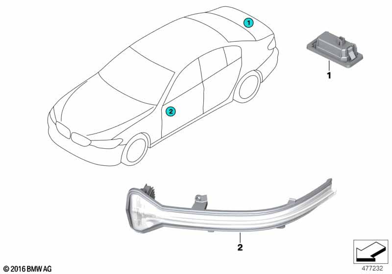 Дополн.указатель поворота/светил.снаружи