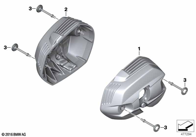 Кышка головки блока цилиндров алюминий